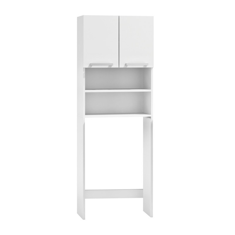 Szafka na pralkę łazienkowa biała szafka z półkami 183 cm ModernHome