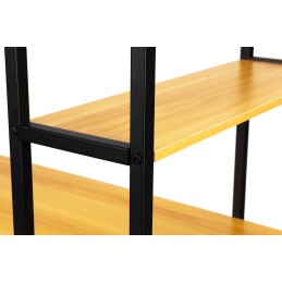 Biurko komputerowe drewniane regał z półkami loft