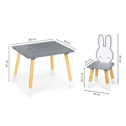 Stół stolik + 2 krzesła meble dla dzieci zestaw ECOTOYS