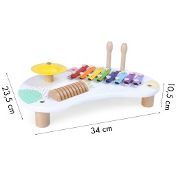 Stolik  z instrumentami stół muzyczny cymbałki +18m ECOTOYS
