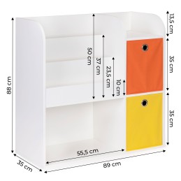 Regał drewniany dla dzieci szafka dziecięca przegrody organizer ECOTOYS
