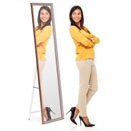 Duże lustro stojące 148 cm aluminiowa rama rozstawiane ModernHome