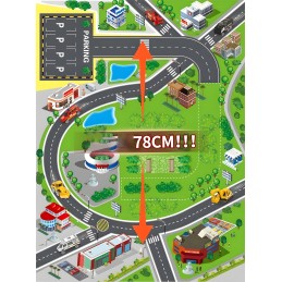 Garaż samochodowy XXL straż pożarna 5 poziomów + mata z miastem 82 elementy