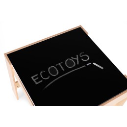 Zestaw mebli dla dzieci stolik + 2 krzesła tablica kredowa ECOTOYS
