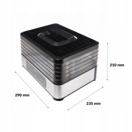 DUŻA Suszarka do grzybów owoców warzyw IDEAL INOX + termoobieg 400W + timer