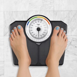 Klasyczna waga łazienkowa mechaniczna analogowa do 180 kg czarna WEBBER BMI