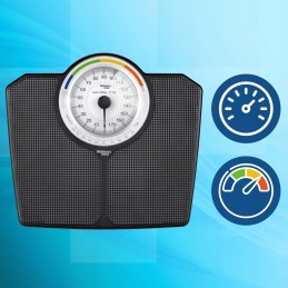 Klasyczna waga łazienkowa mechaniczna analogowa do 180 kg czarna WEBBER BMI