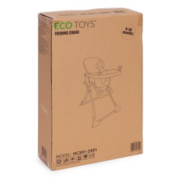 Fotelik krzesełko do karmienia dzieci składane + zabawki ECOTOYS