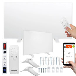 Grzejnik na podczerwień panel grzewczy promiennik FIR 600W WIFI 60x100 cm