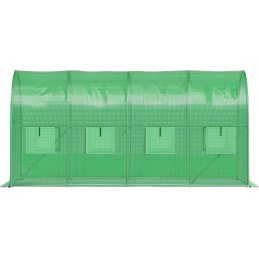 Szklarnia tunel ogrodowy foliowy 4x2x2 m 8 m² metalowy stelaż folia UV 2 wejścia