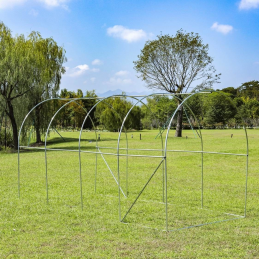 Szklarnia tunel ogrodowy foliowy 4x2x2 m 8 m² metalowy stelaż folia UV 2 wejścia