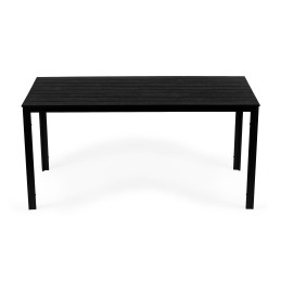 Stół ogrodowy 6-osobowy 156x78 cm polywood meble na taras czarny MultiGarden