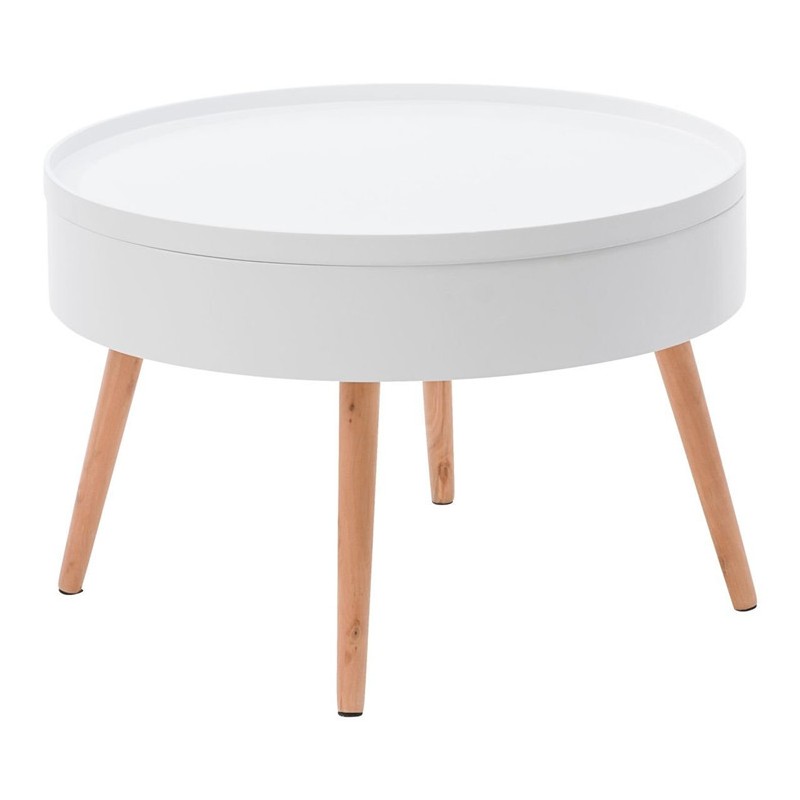 Stolik kawowy okrągły ze schowkiem 60 cm ModernHome