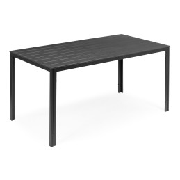 Stół ogrodowy 6-osobowy 156x78 cm polywood meble na taras szary