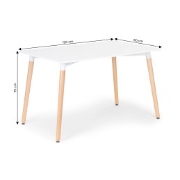 Stół nowoczesny do jadalni salonu kuchni 120x60 cm ModernHome