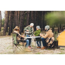 Stolik turystyczny stół piknikowy składany blat 80x60 cm biały MultiGarden