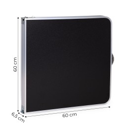 Stolik turystyczny stół składany kemping czarny blat 120x60 cm MultiGarden