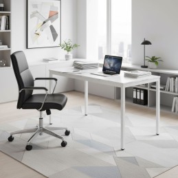 Stół do kuchni jadalni dla 4-5 osób biurko komputerowe 120x60 cm biały marmur ModernHome