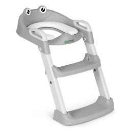 Nakładka na toaletę dla dzieci ze schodkami i drabinką szara ECOTOYS