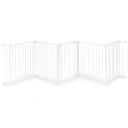 Bramka kojec barierka ochronna dla dzieci i zwierząt 5 paneli 60 cm metal biały ECOTOYS