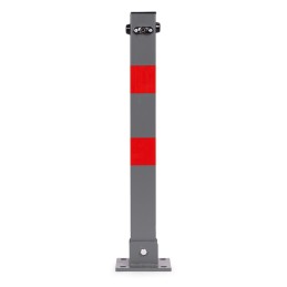 Blokada parkingowa składana słupek 60 cm na klucz z odblaskowymi pasami