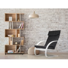Fotel fiński bujany finka do salonu biały gięta sklejka ModernHome
