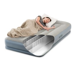 Materac dmuchany 191x99 cm z pompką jednoosobowy INTEX 64116ND