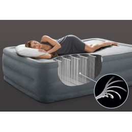 Materac łóżko do spania dwuosobowy z pompką automatyczną 203x152 cm INTEX 64418ND