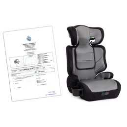 Fotelik samochodowy dla dzieci 2w1 podkładka i-SIZE wzrost 100-150 cm uchwyt na napoje ECOTOYS