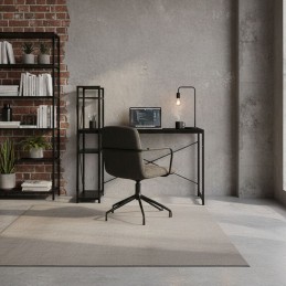 Biurko komputerowe szkolne 120x60 cm regał z 3 półkami czarne ModernHome