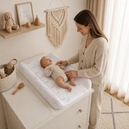 Przewijak sztywny profilowany nadstawka 85x50 cm na łóżeczko komodę gwiazdki ECOTOYS