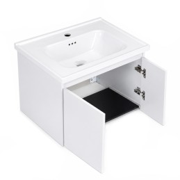 Szafka łazienkowa wisząca z umywalką + lustro zestaw mebli ModernHome