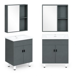 Szafka łazienkowa stojąca z umywalką + lustro zestaw mebli ModernHome