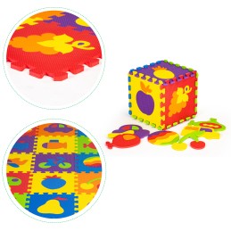 Mata piankowa edukacyjna EVA puzzle 20 elementów 148x119 cm ECOTOYS