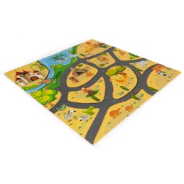 Mata piankowa dla dzieci puzzle safari 9 elementów 93x93 cm ECOTOYS
