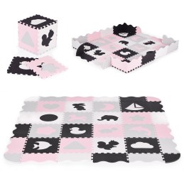 Mata piankowa z płotkiem puzzle suchy basen 36 elementów ECOTOYS
