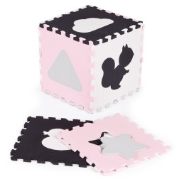 Mata piankowa z płotkiem puzzle suchy basen 36 elementów ECOTOYS