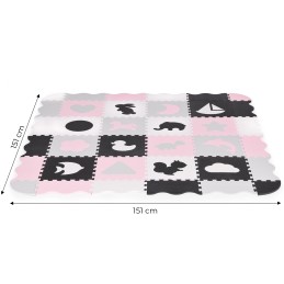 Mata piankowa z płotkiem puzzle suchy basen 36 elementów ECOTOYS