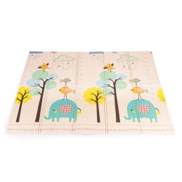 Mata piankowa dla dzieci 200x180 cm edukacyjna dwustronna składana miarka wzrostu alfabet ECOTOYS