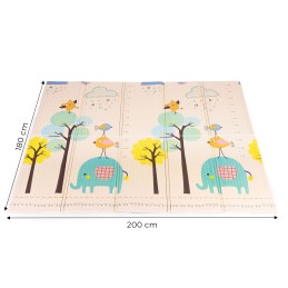Mata piankowa dla dzieci 200x180 cm edukacyjna dwustronna składana miarka wzrostu alfabet ECOTOYS