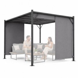 Pergola ogrodowa tarasowa 3x4 m stalowa altana zadaszenie szara MultiGarden