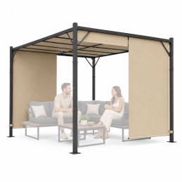 Pergola ogrodowa tarasowa 3x4 m stalowa altana zadaszenie beżowa MultiGarden