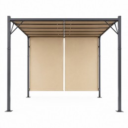 Pergola ogrodowa tarasowa 3x4 m stalowa altana zadaszenie beżowa MultiGarden