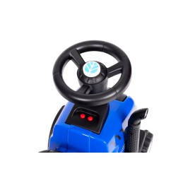 Jeździk traktor New Holland z przyczepką dla dzieci interaktywna kierownica dźwięki niebieski