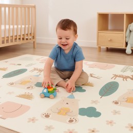 Mata piankowa dla dzieci 200x150 cm edukacyjna dwustronna składana + torba IPLAY