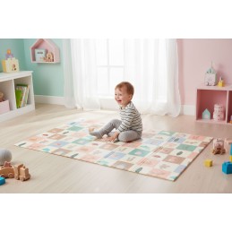 Mata piankowa dla dzieci 200x150 cm edukacyjna dwustronna składana + torba IPLAY