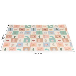 Mata piankowa dla dzieci 200x150 cm edukacyjna dwustronna składana + torba IPLAY