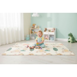 Mata piankowa dla dzieci 200x180 cm edukacyjna dwustronna składana + torba IPLAY
