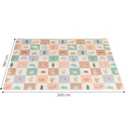 Mata piankowa dla dzieci 200x180 cm edukacyjna dwustronna składana + torba IPLAY