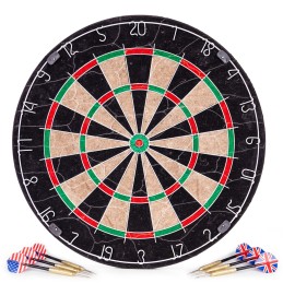 Tarcza do darta gry w rzutki lotki tablica sizalowa 46 cm zestaw 6 rzutek